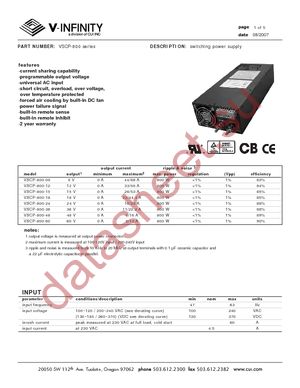 VSCP-800-12 datasheet  